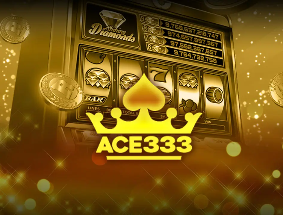 ACE333 slot app lobby screen with game tiles