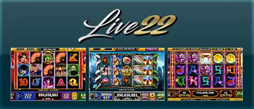 Live22 casino products banner showing slot and table game artwork