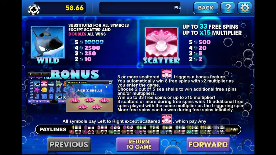 Great Blue slot reels with the killer whale and ocean symbols in 3Win8