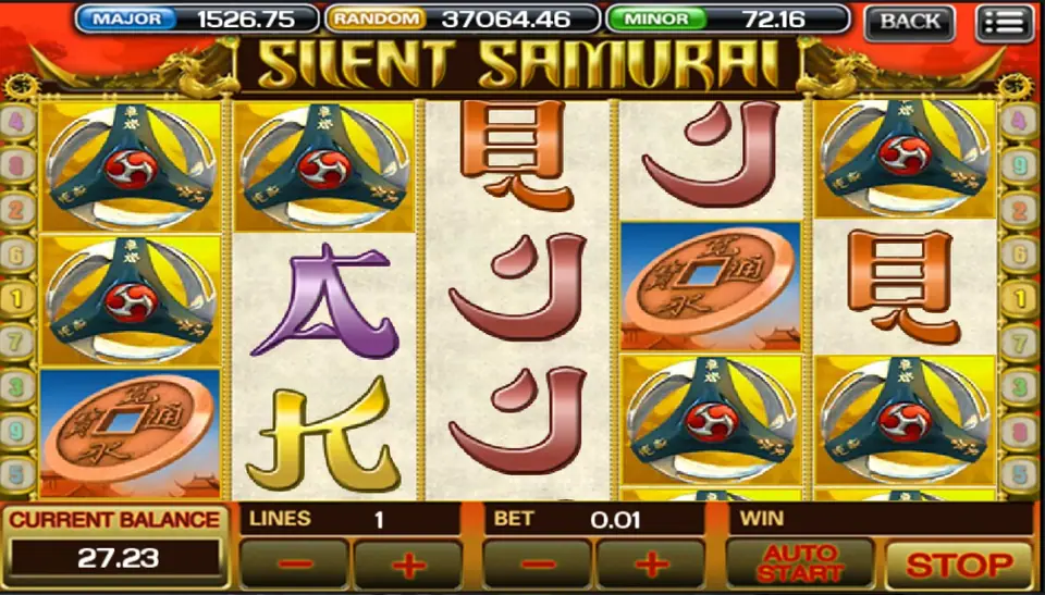 Ninja bonus screen in Silent Samurai with shuriken targets