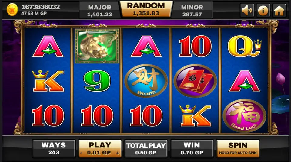 5 Koi Legends bonus screen for choosing free spins and extra wilds