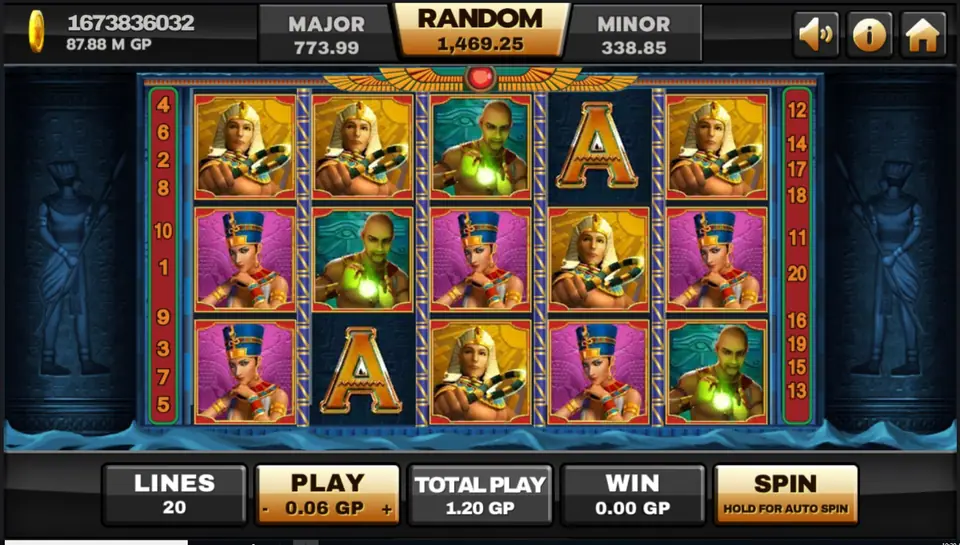 Ancient Egypt slot on Joker123 with pharaoh and pyramid symbols