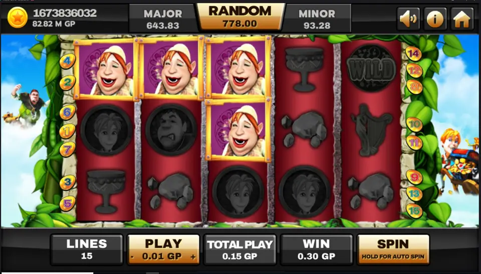 Beanstalk free spins with key symbols collected on reel five