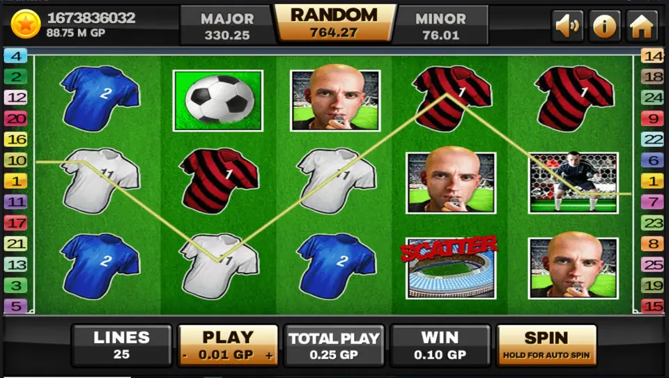 Football, referee and goalkeeper symbols on the Football Rules reels