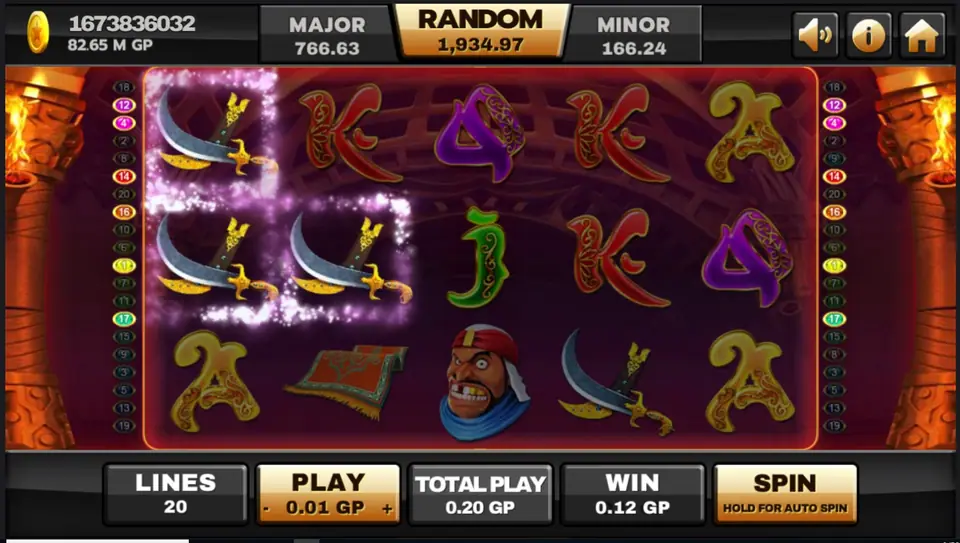 Genie bet selector showing the stake from 0.20 upwards