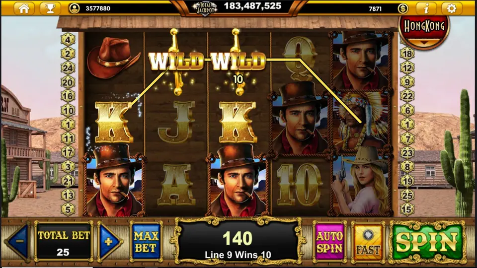 Outlawed Gunslinger reels on Live22 with outlaw and badge symbols