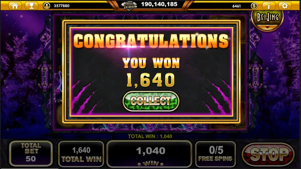 Panthera Pardus free spins selection screen