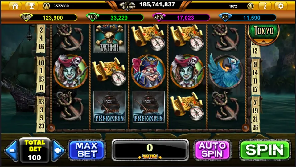 Phantom Island reels on Live22 with pirate crew symbols