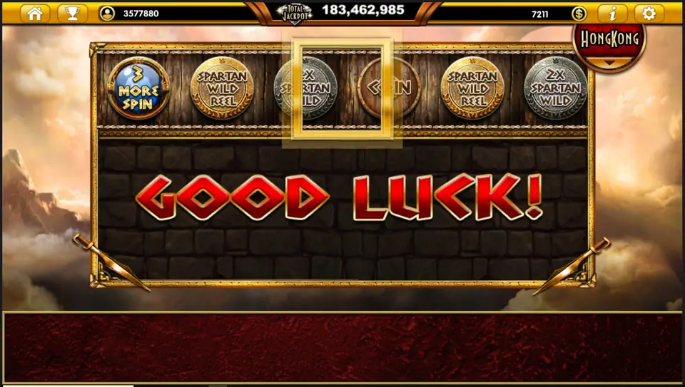 Sparta's Legacy five-reel layout with character and card symbols