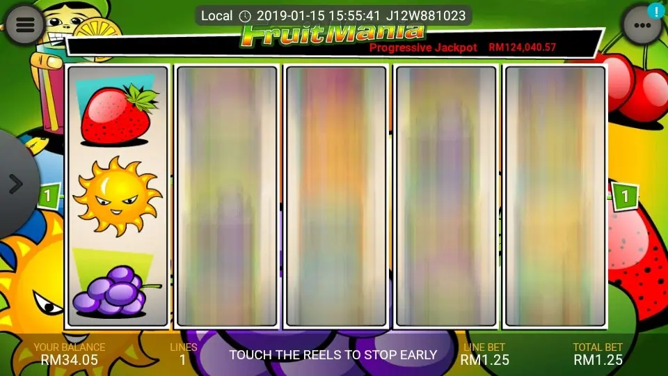 Fruit Mania reels on LPE88 surrounded by a fruit-basket background