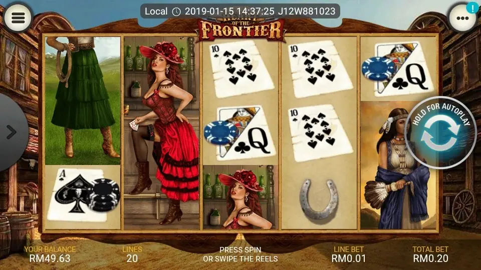 Showdown free games in Heart of the Frontier with locked wilds