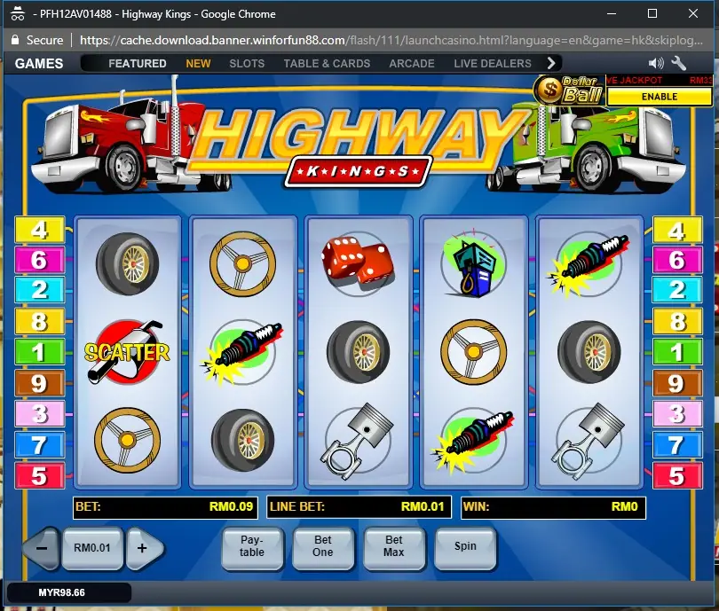 Highway Kings reels on LPE88 with big trucks lined up on the road