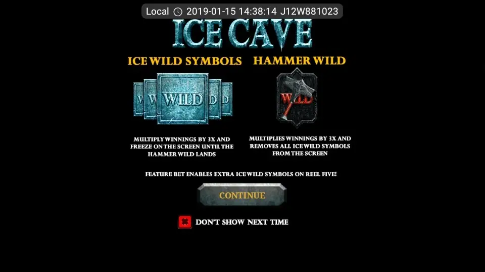 Ice Cave slot on LPE88 with blue icicles framing the five reels