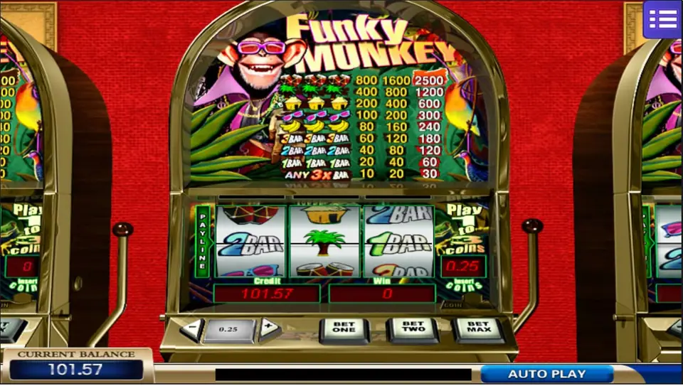 Monkey Slot monkey symbols eating pineapple, kiwi and cherries