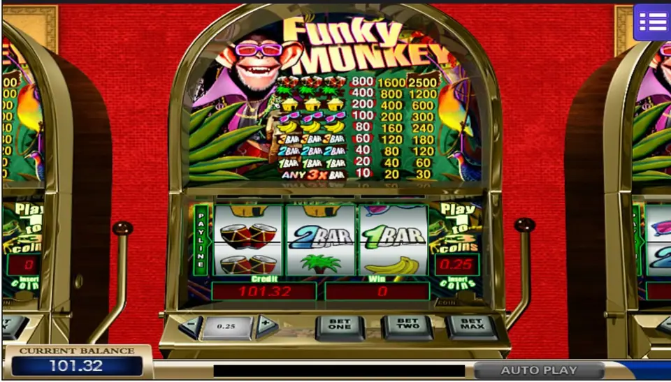 Monkey Slot paytable showing each monkey symbol's value