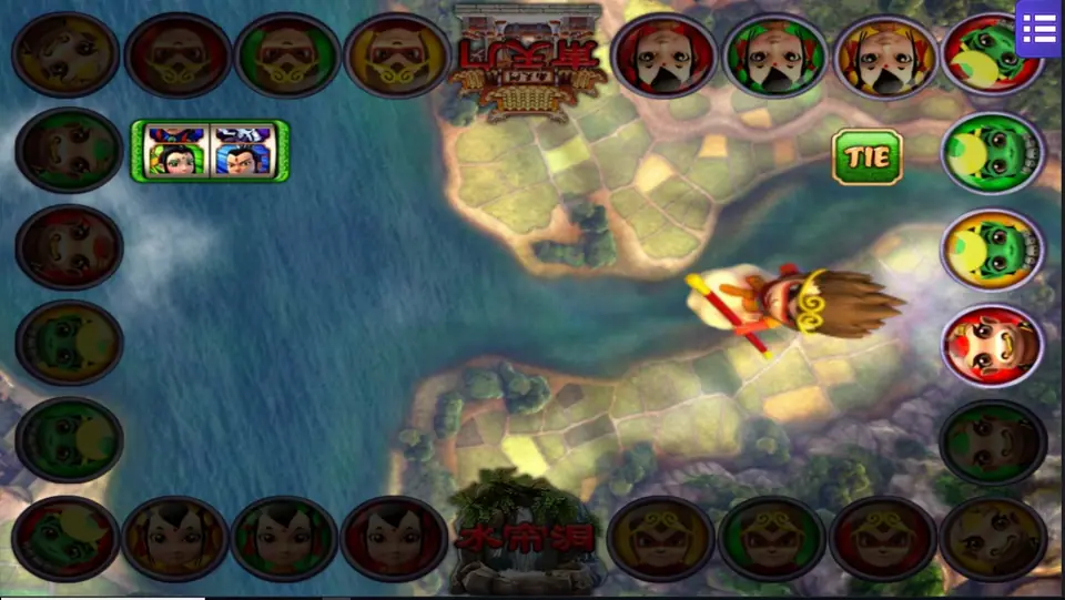 Monkey King symbol held on the middle reel of Monkey Story