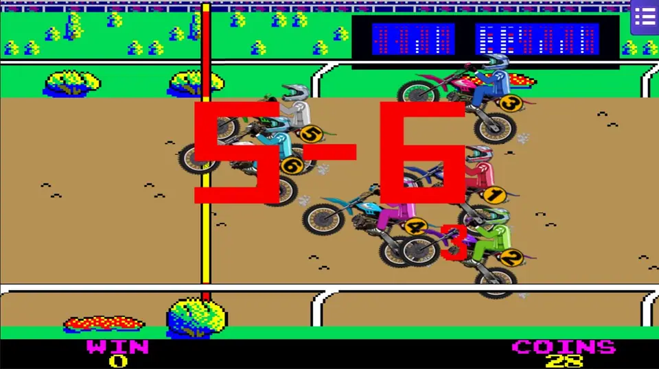 Motorbike theme symbols forming a winning combination
