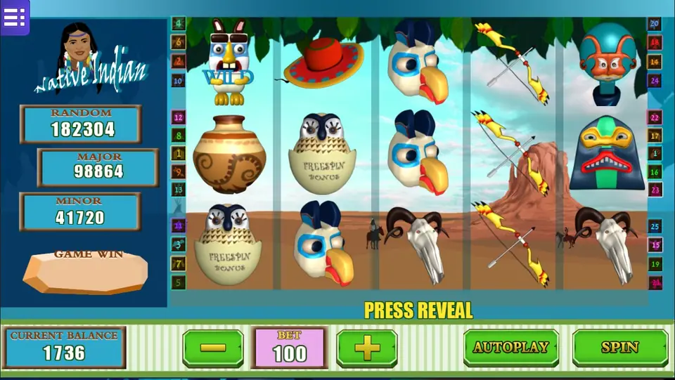 Native Indian slot on Mega888 with carved masks and totem symbols