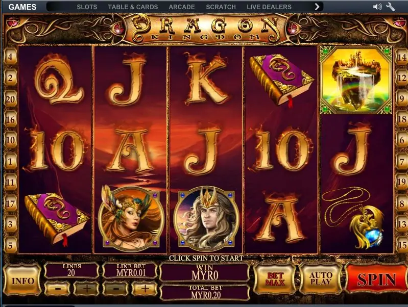 Close view of Dragon Kingdom symbols against the valley backdrop