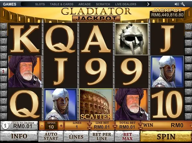 The stone-picking wall in the Gladiator Jackpot Coliseum Bonus