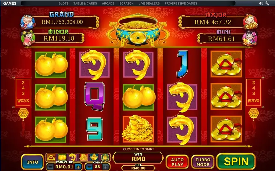 Ri Ri Sheng Cai bet screen showing which golden icons are active