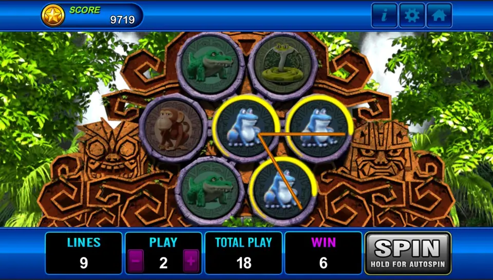 Amazon Jungle reels on Play8oy showing the 5 x 3 jungle grid