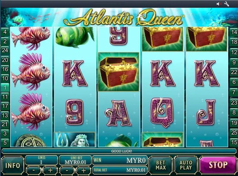 Atlantis Queen reels on Rollex11 framed by coral and sunlight