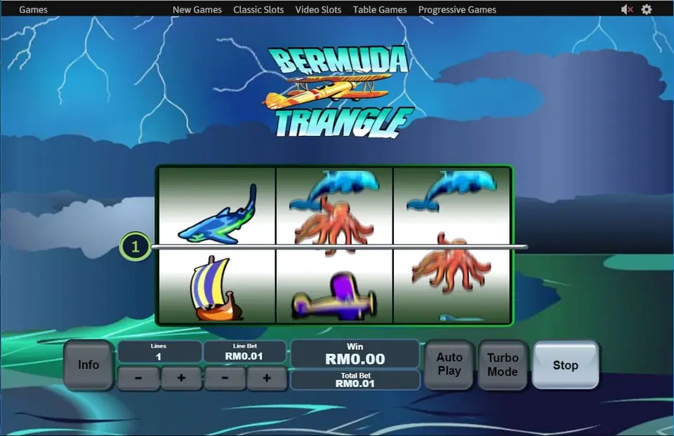 Bermuda Triangle reels on Rollex11 with the info panel on the right