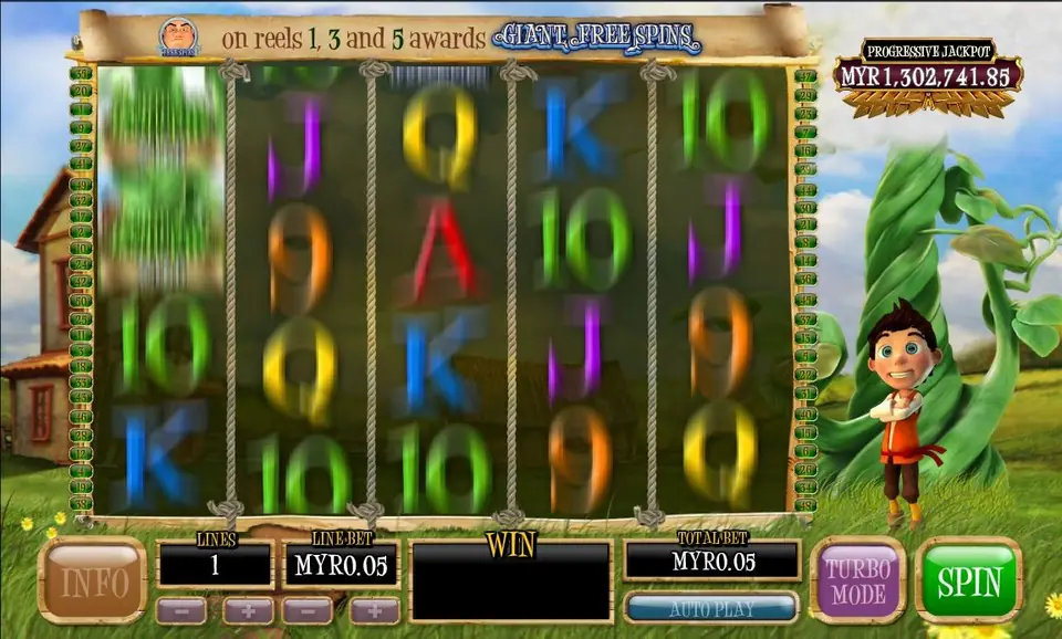 Giant's Treasure Bonus pick screen with hidden prizes