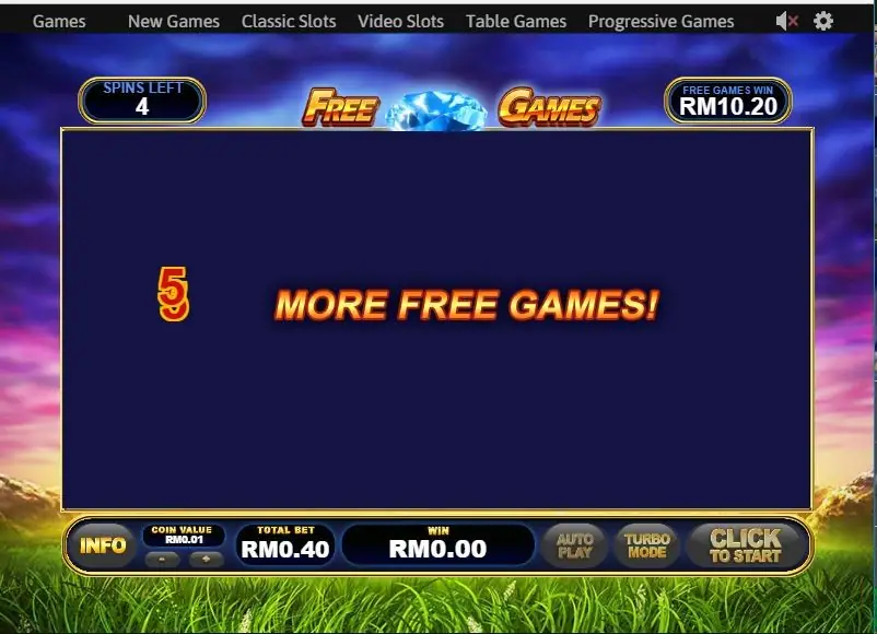 A winning line highlighted on the Buffalo Blitz reels