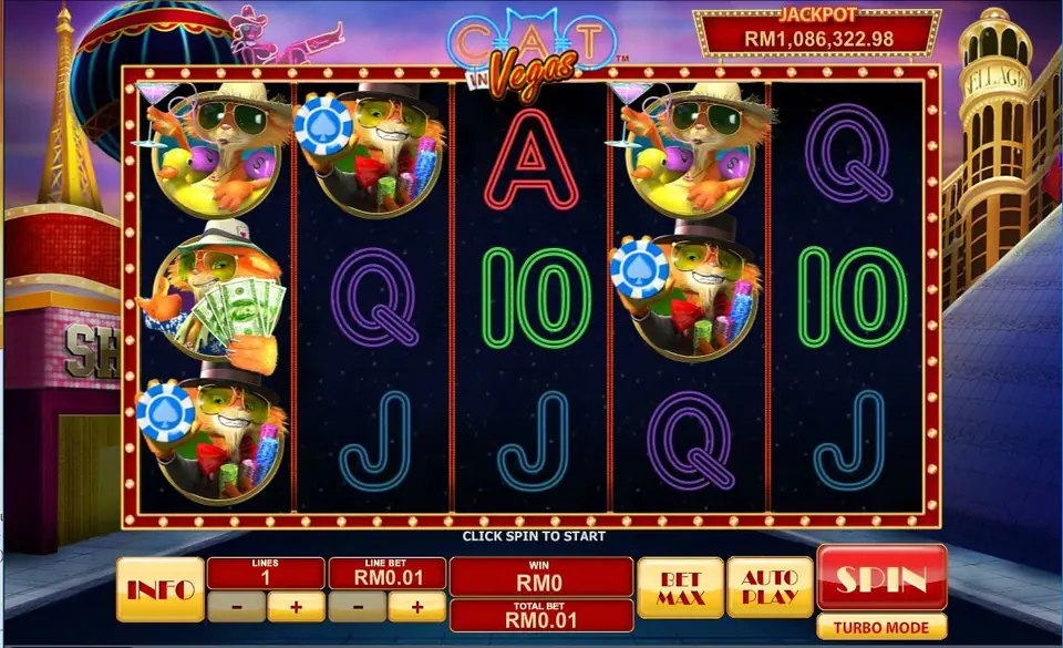 Felix spinning the lucky wheel for a multiplier in Cat In Vegas