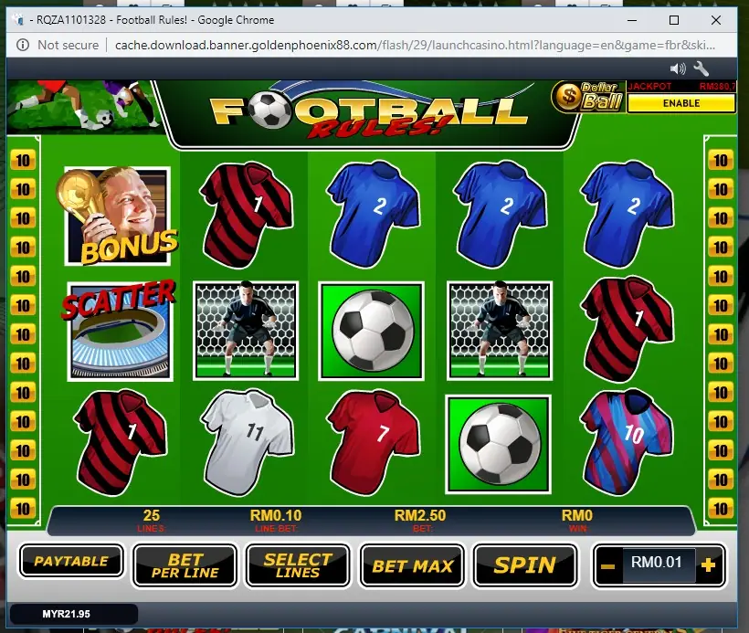 Football Rules reels with coloured football jersey symbols
