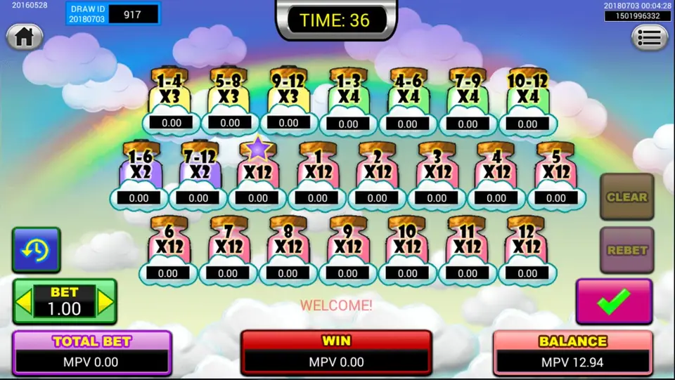 Lucky Baby Mul slot on Sky777 with gold reels and fireworks overhead