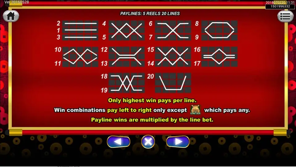 Wild symbols lined up across the Lucky Meow reels on Sky777