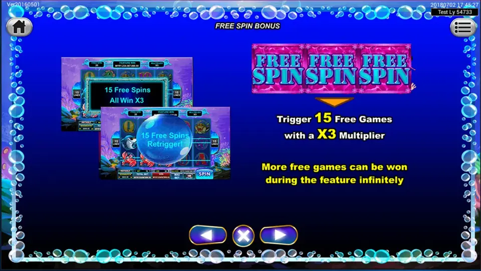 Emerald Tail Mermaid wild doubling a line win on Sky777