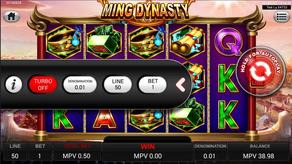 Ming Dynasty five-reel grid on Sky777 with imperial Chinese symbols