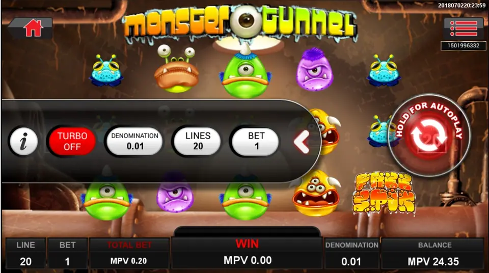 Monster Tunnel reels on Sky777 set against a graffiti tunnel wall
