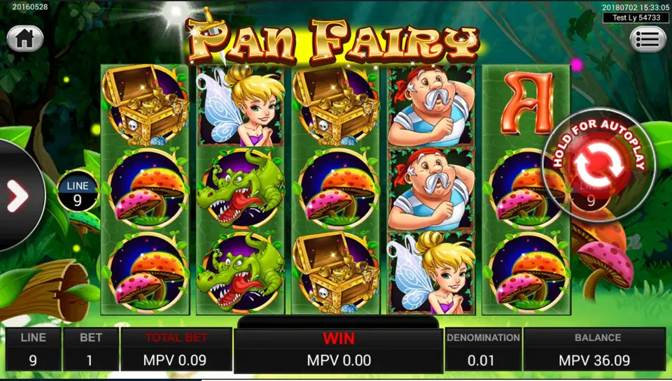 Pan Fairy slot on Sky777 with fairy-tale characters above the reels