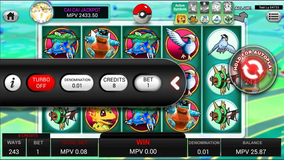 Pocketmon GO reels on Sky777 with green, yellow and blue creatures